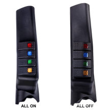 Black a-Pillar Switch Left Hand Pod Panel 4 LED Rocker Switch for Jeep Wrangler Jk 11-16 (left-hand-drive model)